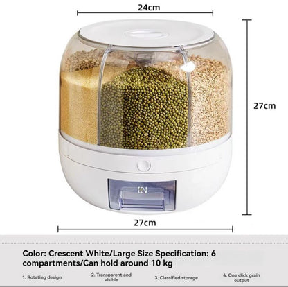 Rotating Rice Bucket For Home Use