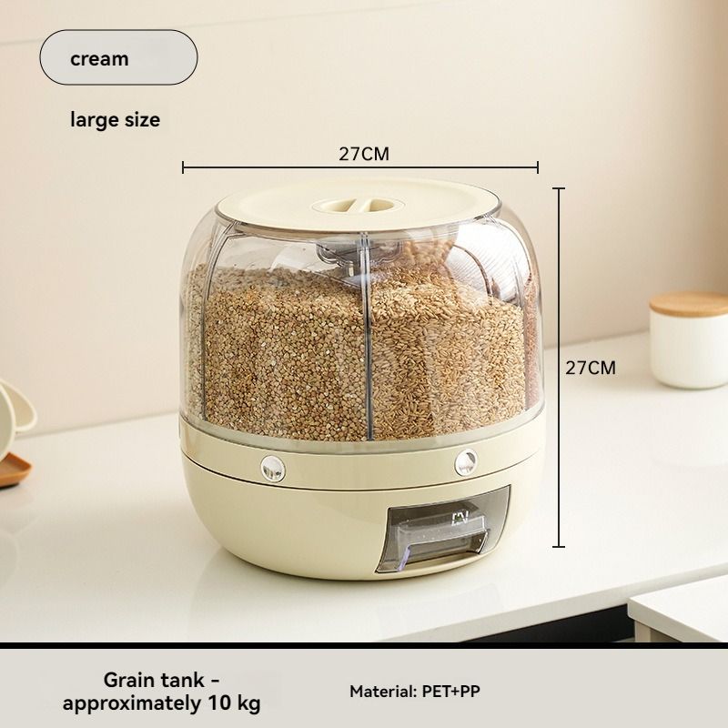 Rotating Rice Bucket For Home Use