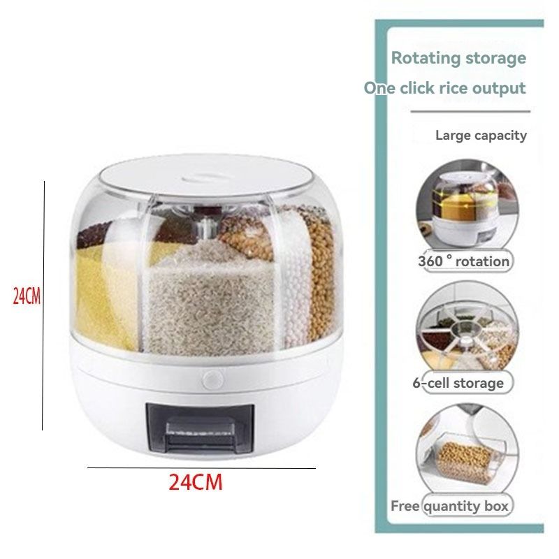 Rotating Rice Bucket For Home Use