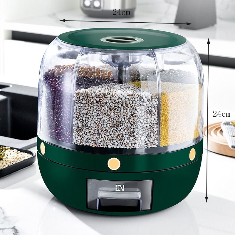 Rotating Rice Bucket For Home Use