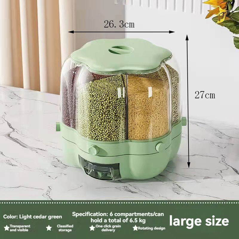 Rotating Rice Bucket For Home Use