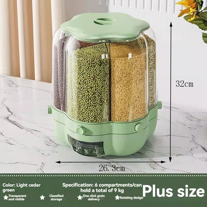 Rotating Rice Bucket For Home Use