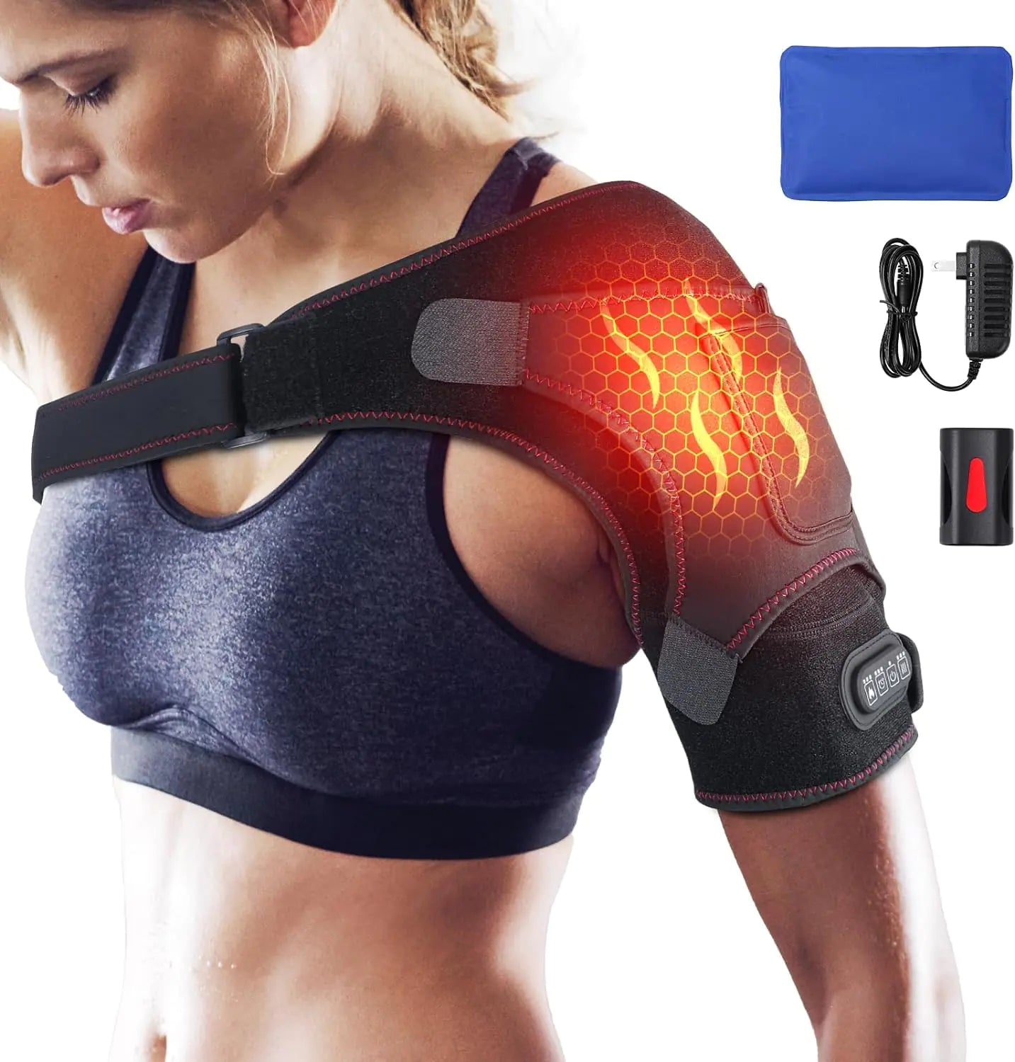 Binzls Shoulder Massager Neck and Shoulder Massager Shoulder Massager with Heat Shoulder Heating Pad with Massage Portable for Travel Hsa Store Eligible Items Fsa Eligible Items Only List
