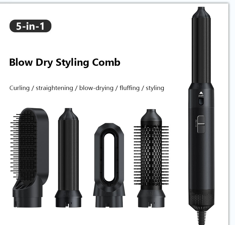 💕💨 GlamWave 5-in-1 Hot Air Styler – Dry, Curl, Straighten & Shine! ✨