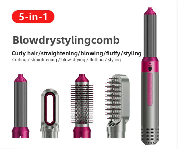 💕💨 GlamWave 5-in-1 Hot Air Styler – Dry, Curl, Straighten & Shine! ✨